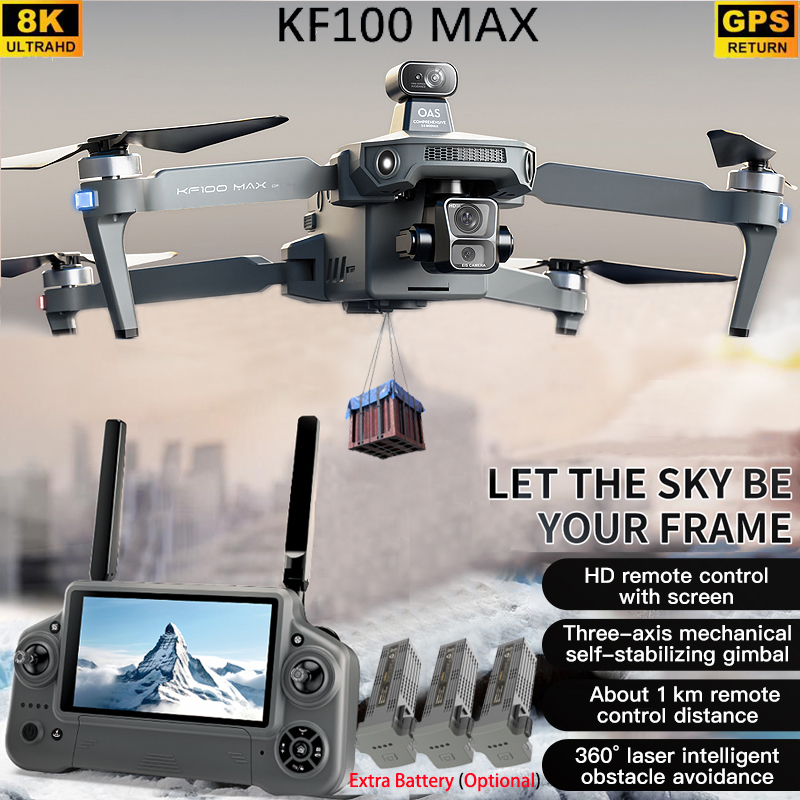 KF100 MAX GPS Drone 4K กล้อง 3 - Drone Gimbal บทวิจารณ์และราคา